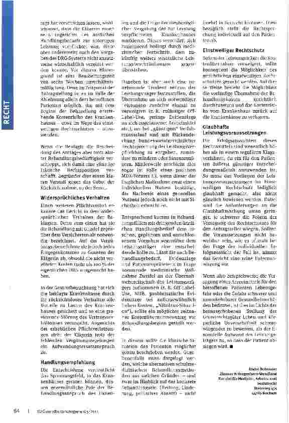 Vorschauseite 3: Rücksichtsloses Verhalten der Krankenkasse