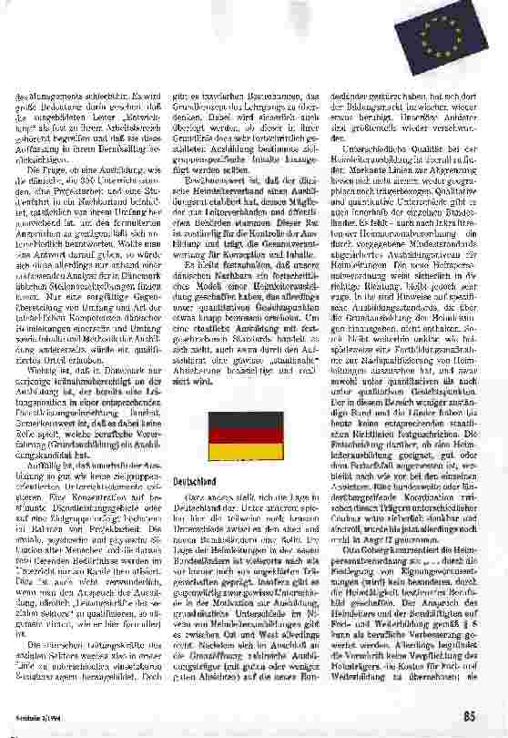 Vorschauseite 2: Heimleiterausbildung in Europa Aufstieg zur Elite oder Abstieg zur Bedeutungslosigkeit?