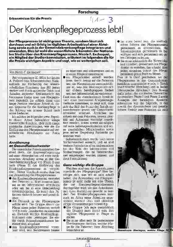 Vorschauseite 1: Der Krankenpflegeprozeß lebt! Erkenntnisse für die Praxis