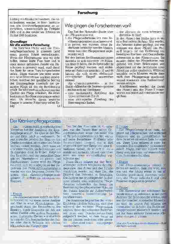 Vorschauseite 3: Der Krankenpflegeprozeß lebt! Erkenntnisse für die Praxis