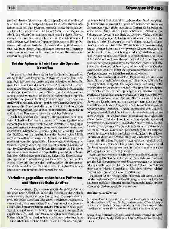Vorschauseite 5: Aphasische Störungen