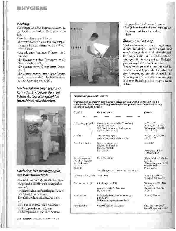 Vorschauseite 3: Aspekte der Endoskopaufbereitung aus Sicht der Anwender Im Griff der Prionen - oder Prionen im Griff, sichere Instrumentenaufbereitung und neue Herausforderungen und Lösungen
