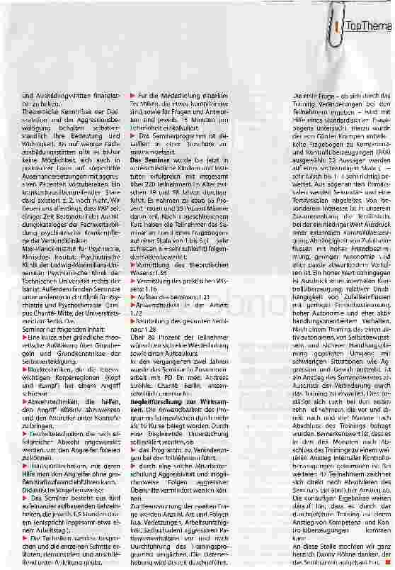 Vorschauseite 4: Psychiatrie - Patientenübergriffen gezielt begegnen