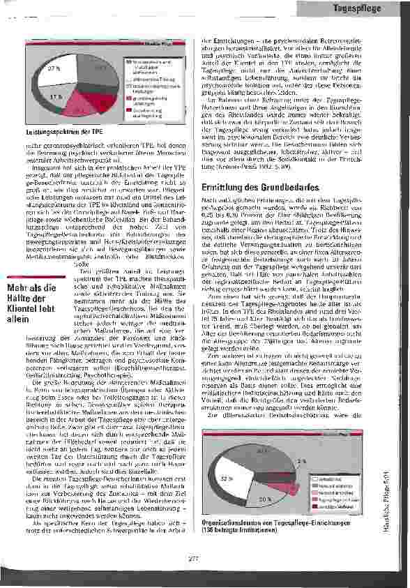 Vorschauseite 4: Tagespflege Leistungsspektrum und Bedarfsermittlung