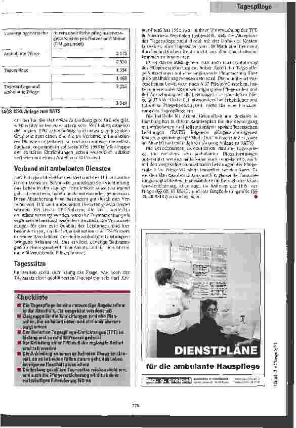 Vorschauseite 6: Tagespflege Leistungsspektrum und Bedarfsermittlung