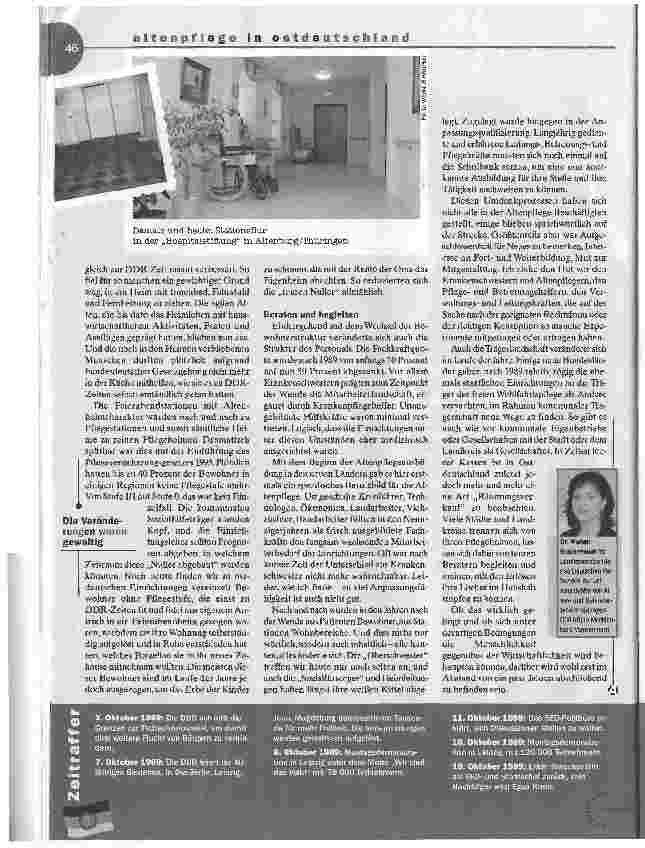 Vorschauseite 3: Das Gespenst der Freiheit. AltenpfIege in Ostdeutschland