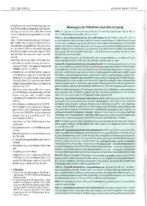 Vorschauseite 2: Sachkenntnis der mit der Überwachung der Medizinprodukteaufbereitung beauftragten Personen