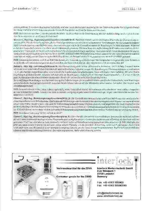 Vorschauseite 3: Sachkenntnis der mit der Überwachung der Medizinprodukteaufbereitung beauftragten Personen