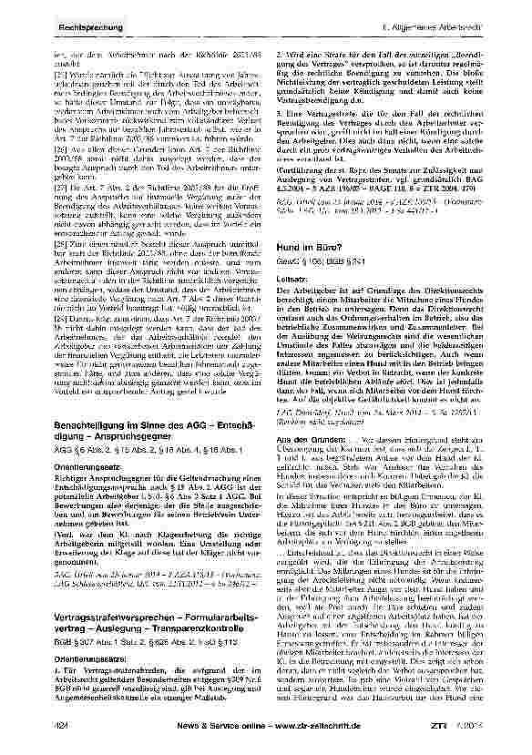 Vorschauseite 2: Urlaubsabgeltung im Todesfall RL 2003/88/EG Art. 7; BUrIG § 7 Abs. 4