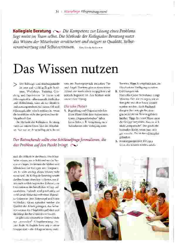 Vorschauseite 1: Das Wissen nutzen