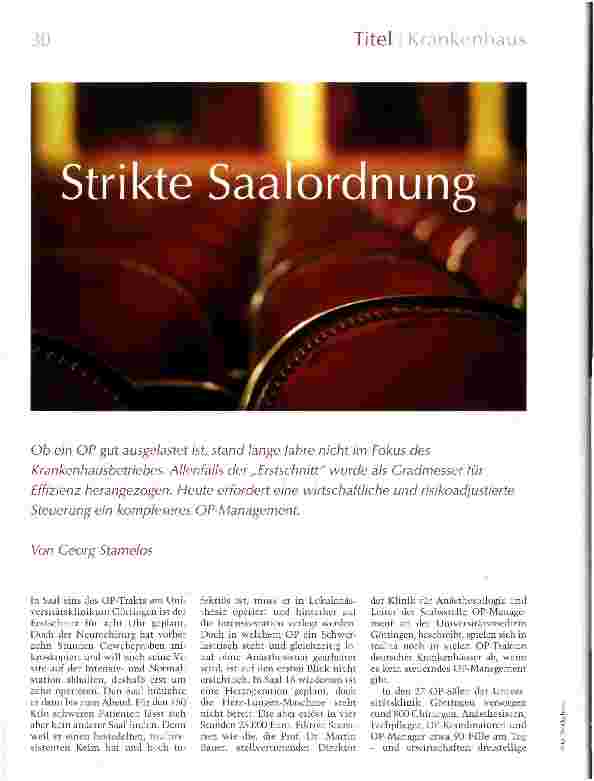 Vorschauseite 1: Strikte Saalordnung