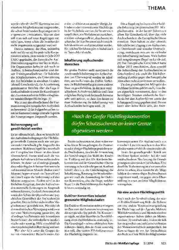 Vorschauseite 2: Asyl in der Europäischen Union