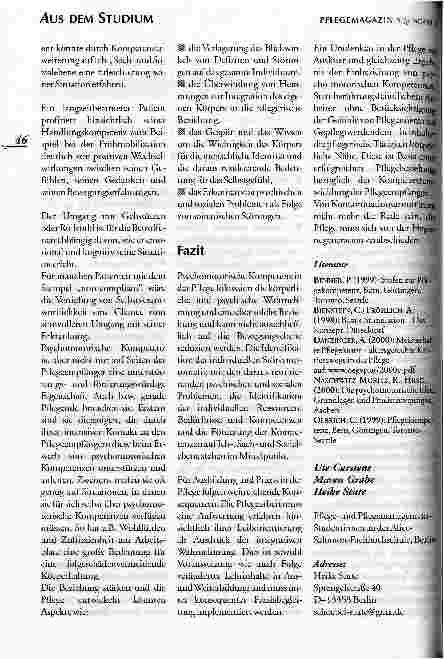 Vorschauseite 3: Psychomotorische Kompetenz in der Pflege
