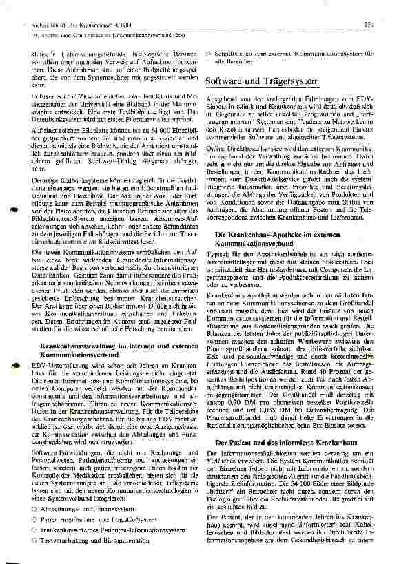 Vorschauseite 3: Das Krankenhaus im Komminikationsverbund