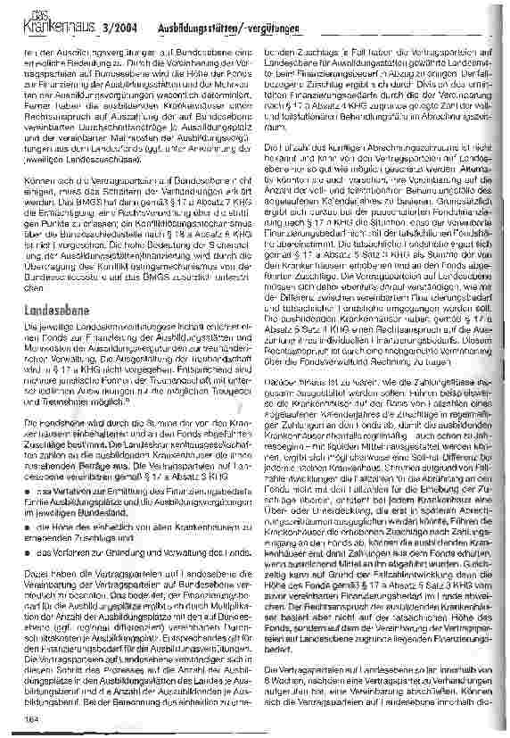 Vorschauseite 4: Die pauschalierte Finanzierung der Ausbildungsstätten und Ausbildungsvergütungen