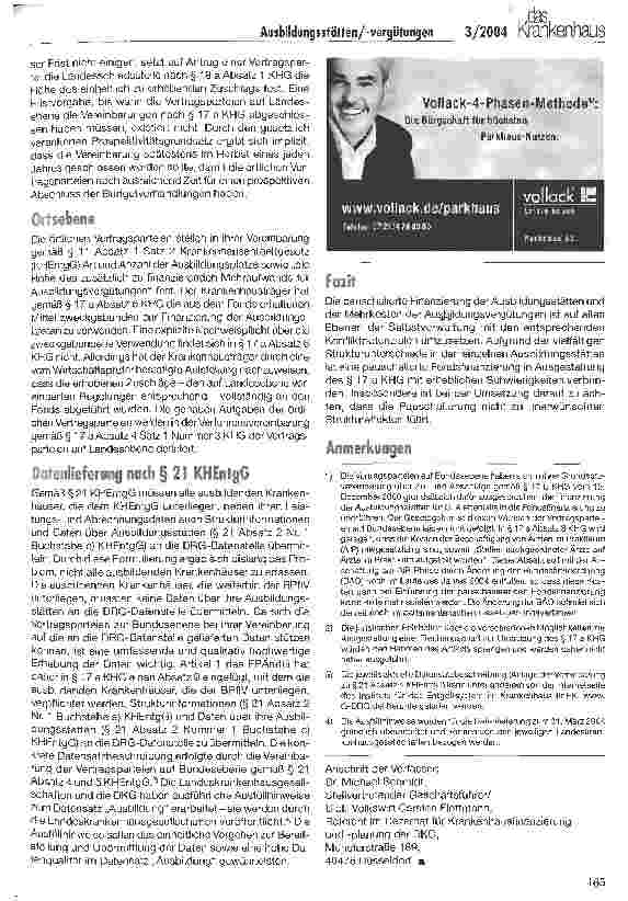 Vorschauseite 5: Die pauschalierte Finanzierung der Ausbildungsstätten und Ausbildungsvergütungen