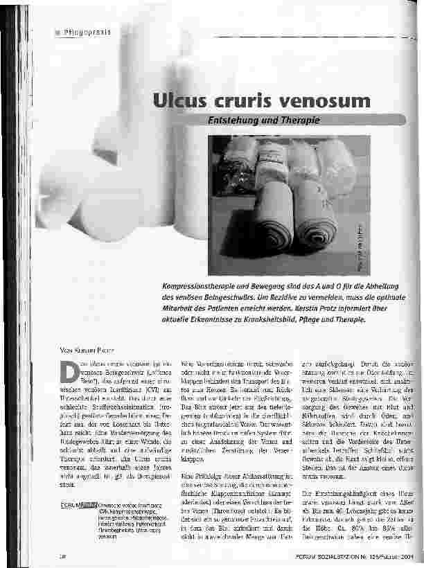 Vorschauseite 1: Ulcus cruris venosum Entstehung und Therapie