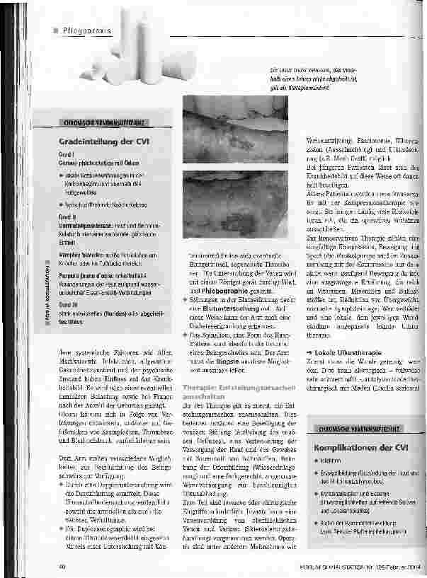 Vorschauseite 3: Ulcus cruris venosum Entstehung und Therapie