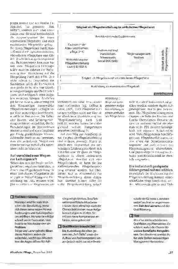 Vorschauseite 2: Beruflich aufsteigenKarriereplanung für Führungskräfte in der ambulanten Pflege