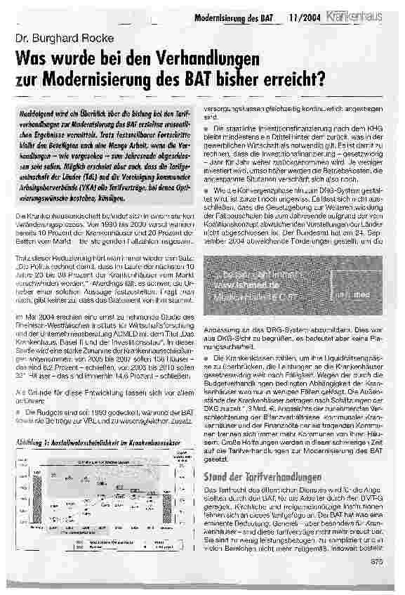 Vorschauseite 1: Was wurde bei den Verhandlungen zur Modernisierung des BAT bisher erreicht?