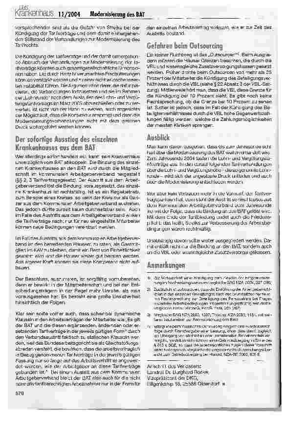 Vorschauseite 4: Was wurde bei den Verhandlungen zur Modernisierung des BAT bisher erreicht?