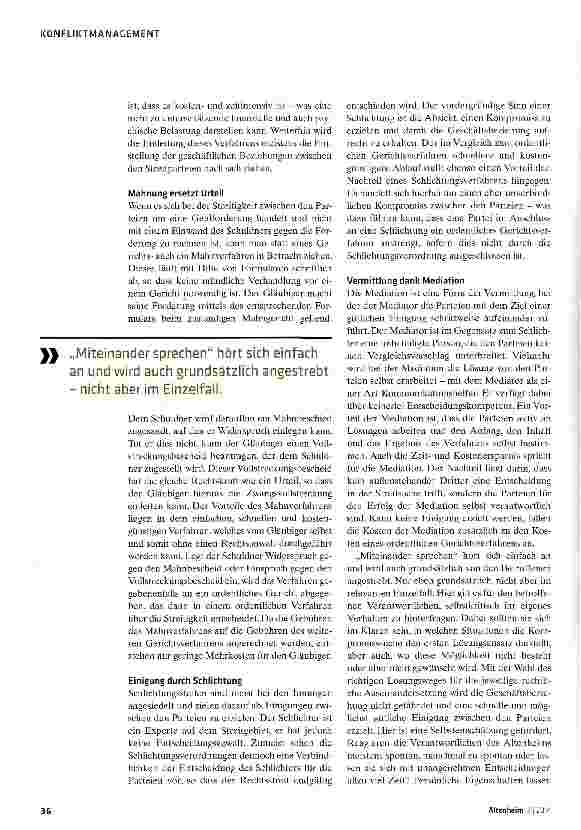 Vorschauseite 3: Reden statt klagen