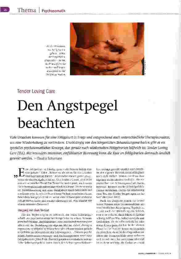 Vorschauseite 1: Den Angstpegel beachten