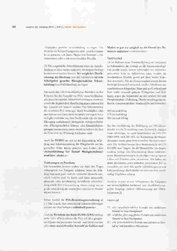 Vorschauseite 2: Anforderungen an Schutzkittel als Teil der persönlichen Schutzausrüstung