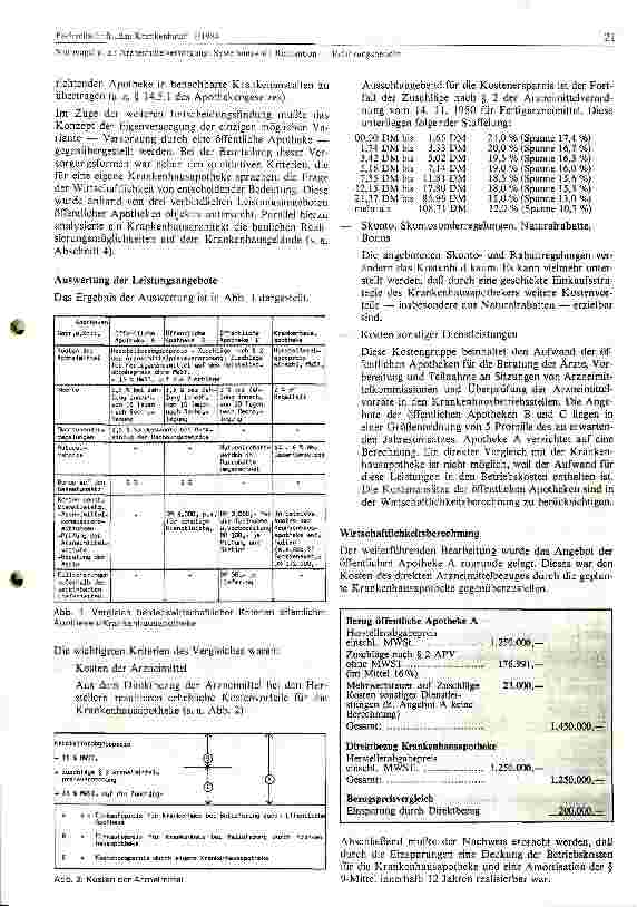 Vorschauseite 2: Arzneimittelversorgung; Systemauswahl, Rationalisierung-Erfahrungsbericht