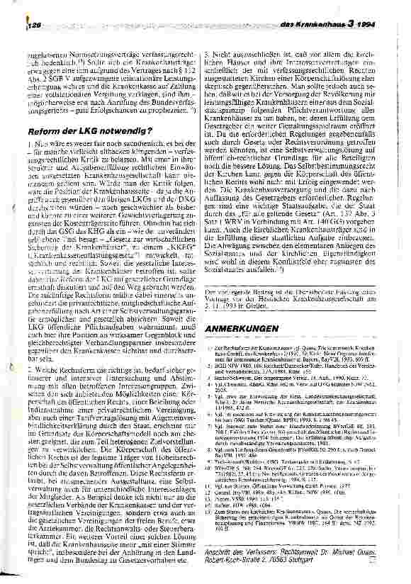 Vorschauseite 5: Die LKG - auf dem Weg zur Körperschaft des öffentlichen Rechts?