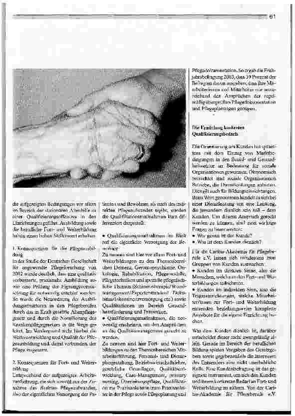 Vorschauseite 3: Der Wachstumsmarkt Pflege