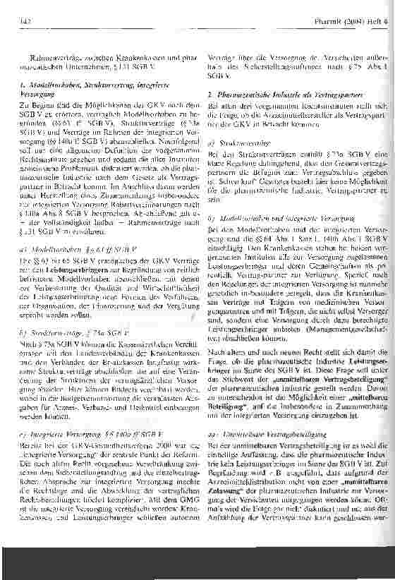 Vorschauseite 2: Zulässigkeit und Inhalt von Kooperationsvereinbarungen zwischen pharmazeutischer Industrie und GKV