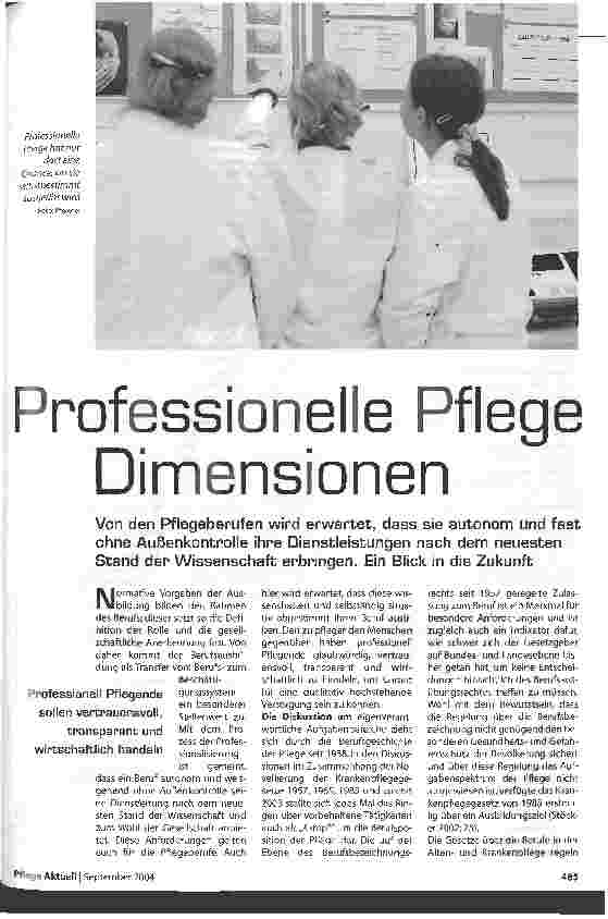 Vorschauseite 1: Professionelle Pflege Dimensionen