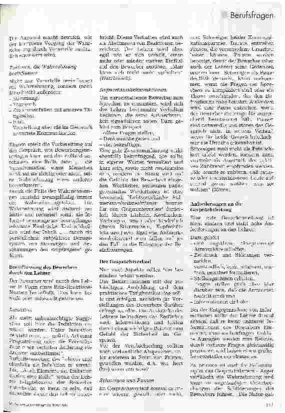 Vorschauseite 4: Das Bewerbungsgespräch an Krankenpflegeschulen Betrachtung einer Gesprächssituation