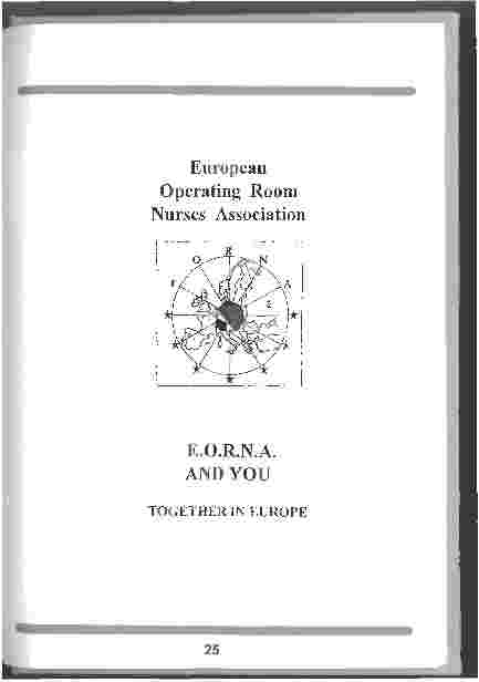 Vorschauseite 1: European Operating Room Nurses Assiciation E. O. R. N. A.