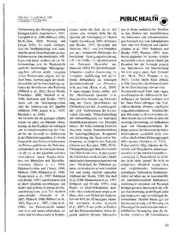Vorschauseite 2: Qualität der Gesundheitsversorgung - Was wollen Patienten wissen?