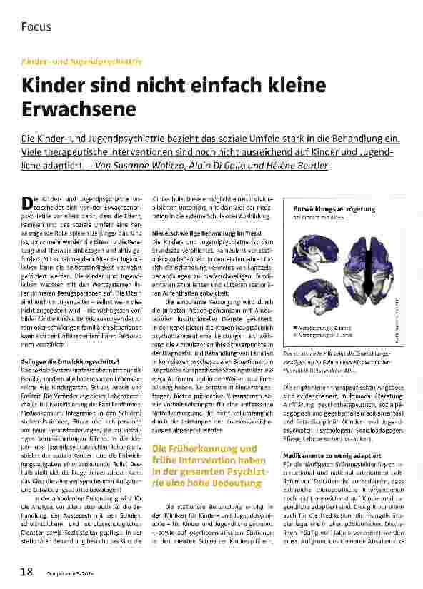 Vorschauseite 1: Kinderund JugendpsychiatrieKinder sind nicht einfach kleine Erwachsene