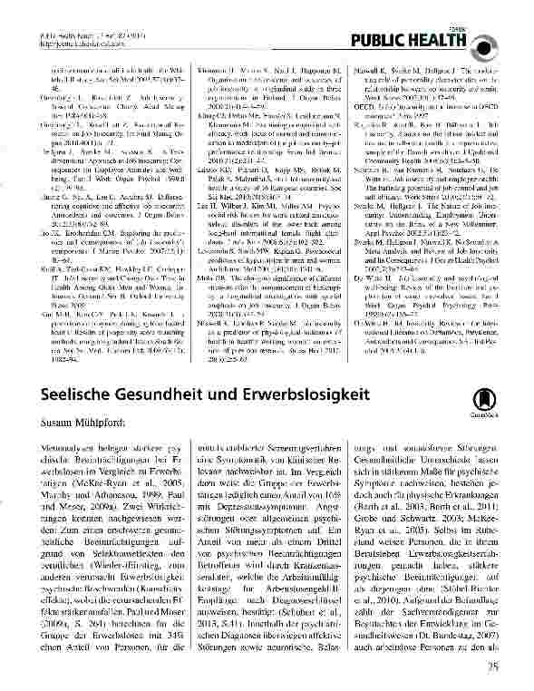 Vorschauseite 3: Arbeitsunsicherheit und Gesundheit