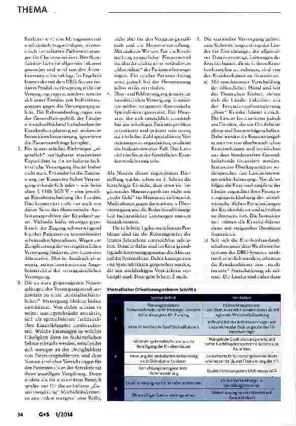 Vorschauseite 3: Reformbedarf der Versorgungs Strukturen in der GKV