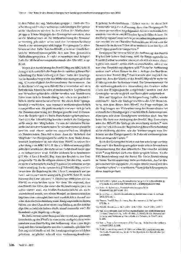 Vorschauseite 3: Die Novelle des Branden-burgischen Landespersonal-vertretungsgesetzes von 2014