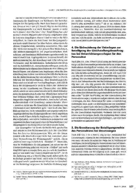 Vorschauseite 4: Die Novelle des Branden-burgischen Landespersonal-vertretungsgesetzes von 2014