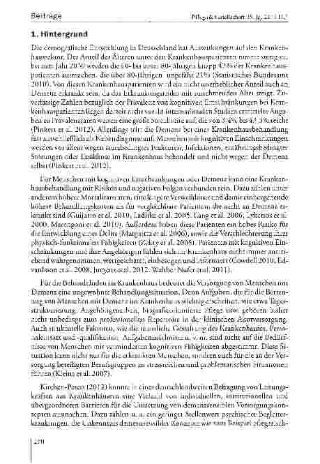 Vorschauseite 2: Der Prozess der Entwicklung und Umsetzung von demenzspezifischen Konzepten in Krankenhäusern - eine qualitative Untersuchung