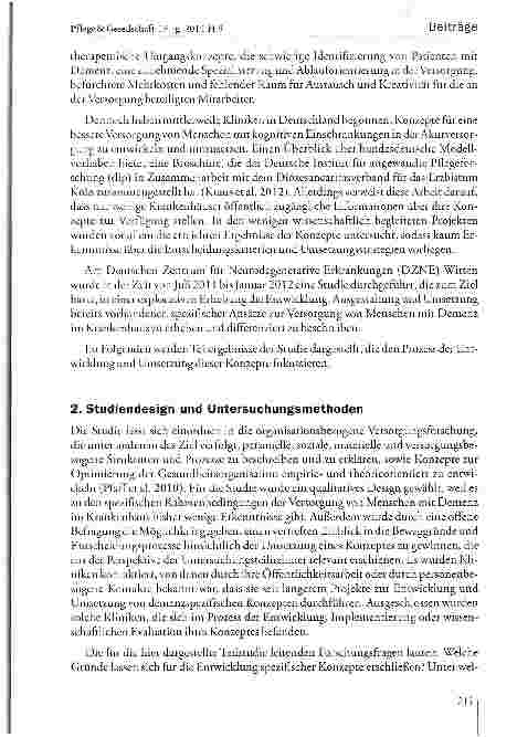 Vorschauseite 3: Der Prozess der Entwicklung und Umsetzung von demenzspezifischen Konzepten in Krankenhäusern - eine qualitative Untersuchung