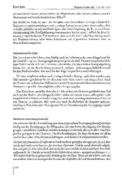 Vorschauseite 6: Der Prozess der Entwicklung und Umsetzung von demenzspezifischen Konzepten in Krankenhäusern - eine qualitative Untersuchung