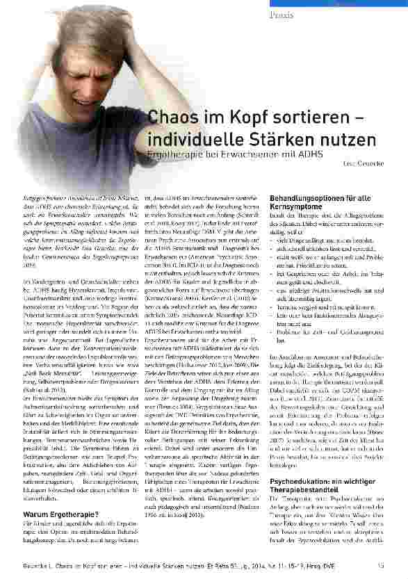 Vorschauseite 1: Chaos im Kopf sortierenindividuelle Stärken nutzen