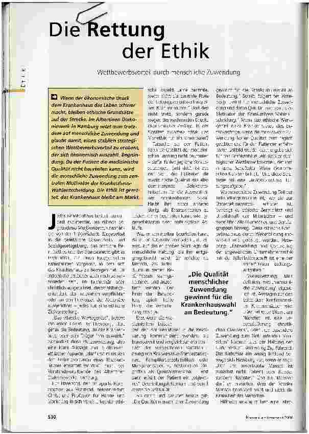 Vorschauseite 1: Die Rettung der EthikWettbewerbsvorteil durch menschliche Zuwendung