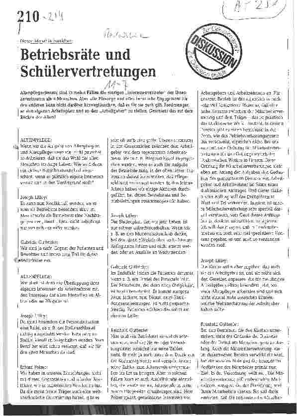 Vorschauseite 1: Betriebsräte und Schülervertretungen