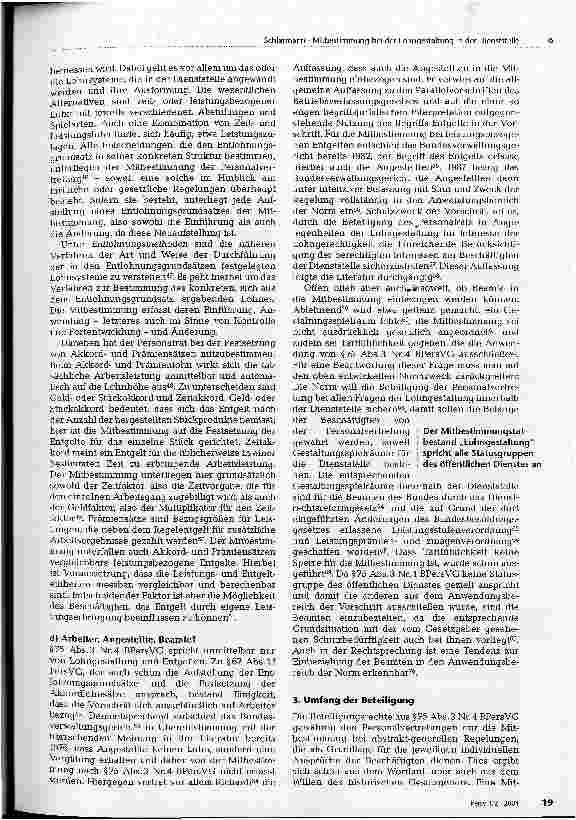Vorschauseite 4: Mitbestimmung bei der Lohngestaltung in der Dienststelle