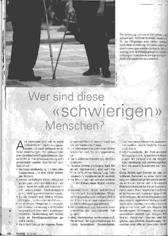 Vorschauseite 1: Wer sind diese schwierigen Menschen?