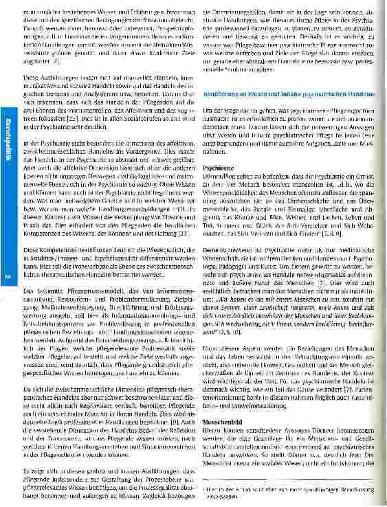 Vorschauseite 2: Annäherung an Wesen und Inhalte pflegerischer Handlungsprozesse in der Psychiatrie Zur Strukturierung, Reflexion und Darstellung psychiatrischer Pflege